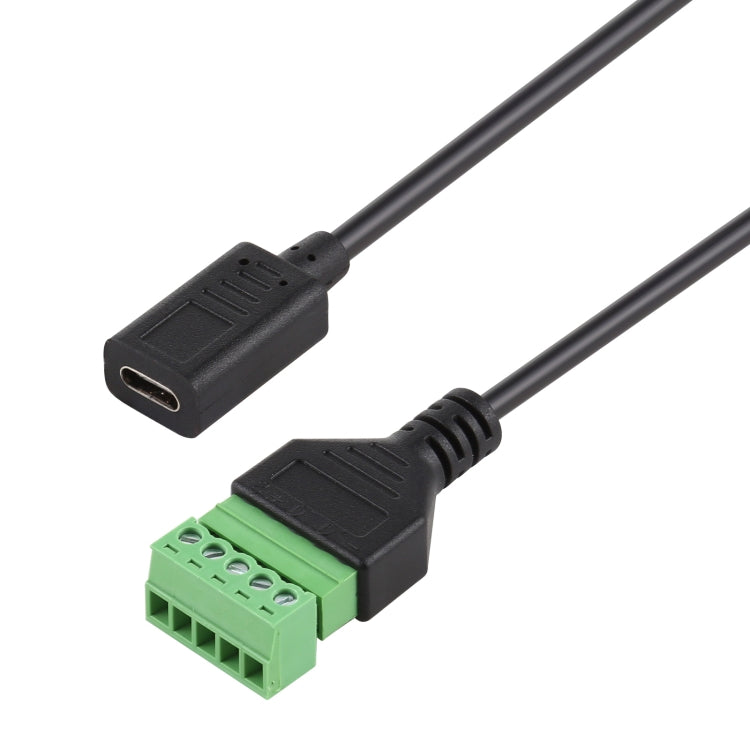 USB-C / Type-C Female to 5 Pin Pluggable Terminals Solder-free USB Connector Solderless Connection Adapter Cable, Length: 30cm - Computer & Networking by buy2fix | Online Shopping UK | buy2fix