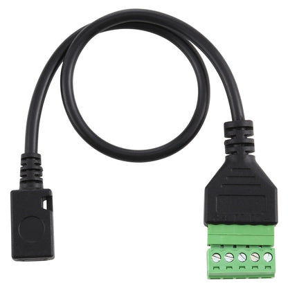 Micro USB Female to 5 Pin Pluggable Terminals Solder-free USB Connector Solderless Connection Adapter Cable, Length: 30cm -  by buy2fix | Online Shopping UK | buy2fix