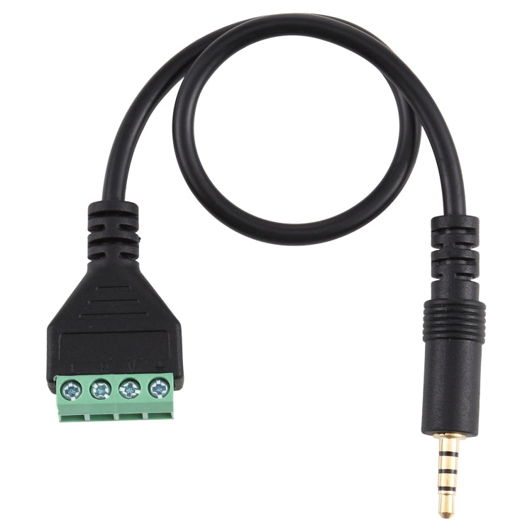 3.5mm Male to 4 Pin Pluggable Terminals Solder-free Connector Solderless Connection Adapter Cable, Length: 30cm - Consumer Electronics by buy2fix | Online Shopping UK | buy2fix