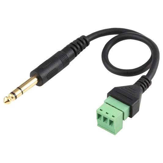 6.35mm Male to 3 Pin Pluggable Terminals Solder-free Connector Solderless Connection Adapter Cable, Length: 30cm by buy2fix