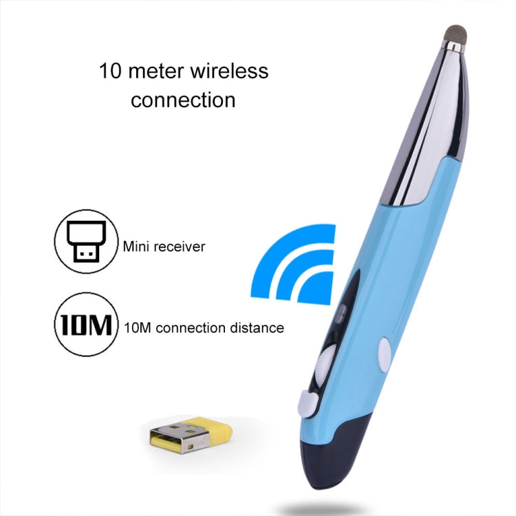 PR-06S 4-keys Smart Wireless Optical Mouse with Stylus Pen Function, Support Voice Operation / Translation (Blue) - Computer & Networking by buy2fix | Online Shopping UK | buy2fix