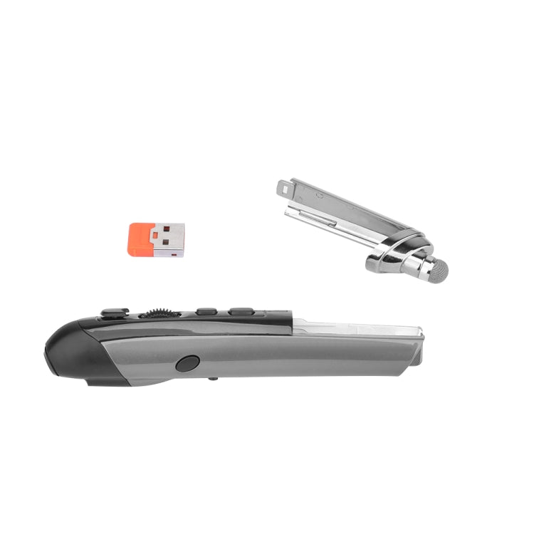 PR-08 6-keys Smart Wireless Optical Mouse with Stylus Pen & Laser Function (Grey) - Computer & Networking by buy2fix | Online Shopping UK | buy2fix