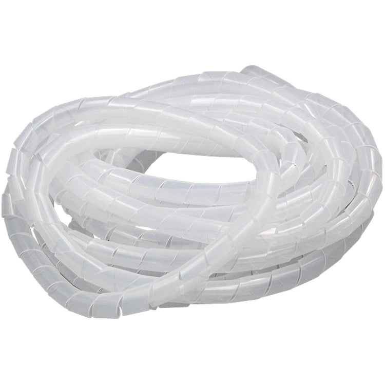 9m PE Spiral Pipes Wire Winding Organizer Tidy Tube, Nominal Diameter: 10mm(White) - Computer & Networking by buy2fix | Online Shopping UK | buy2fix