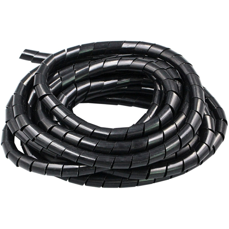 7m PE Spiral Pipes Wire Winding Organizer Tidy Tube, Nominal Diameter: 12mm(Black) - Cable Ties & Organizers by buy2fix | Online Shopping UK | buy2fix