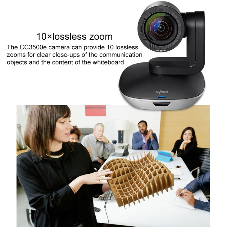 Logitech CC3500e HD 1080P Online Class Video Business Teleconference Camera, EU Plug - HD Camera by Logitech | Online Shopping UK | buy2fix