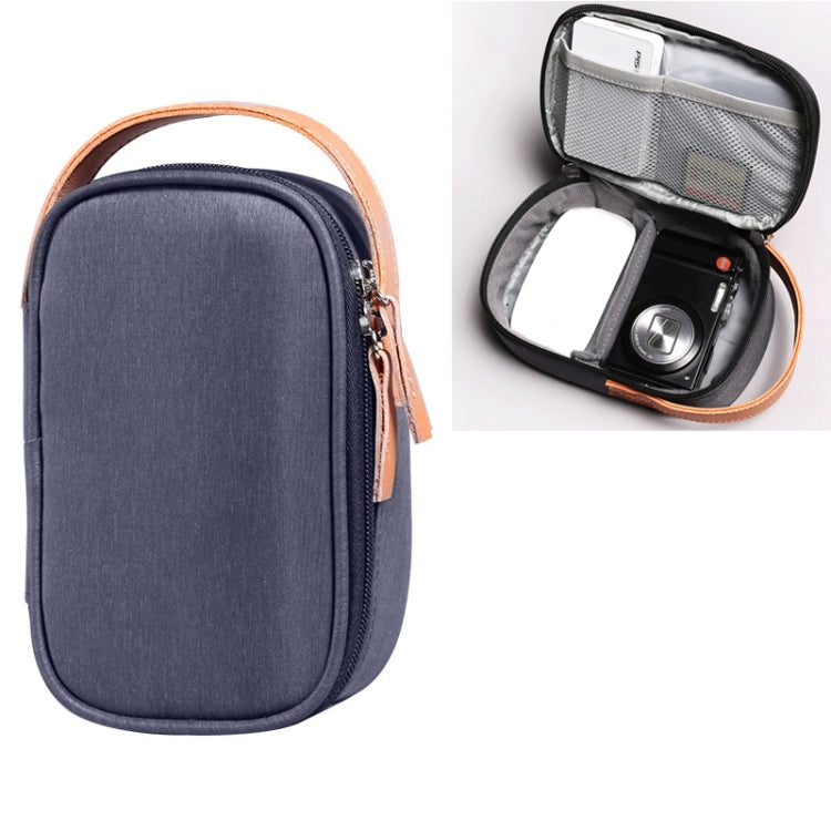 Multi-function Headphone Charger Data Cable Storage Bag, Ultra Fiber Portable Power Pack, Size: S, 11x5.5x18cm(Blue) - Other by buy2fix | Online Shopping UK | buy2fix