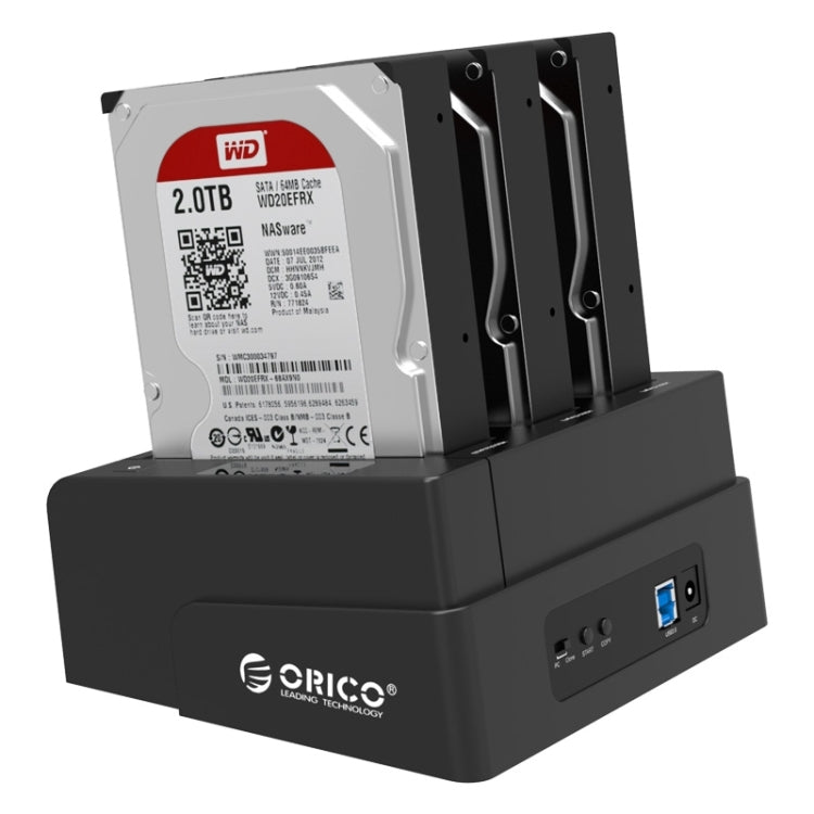 ORICO 6638US3-C 3-bay USB 3.0 Type-B to SATA External Hard Disk Box Storage Case Hard Disk Docking Station / Duplicator for 2.5 inch / 3.5 inch SATA HDD / SSD - HDD Enclosure by ORICO | Online Shopping UK | buy2fix