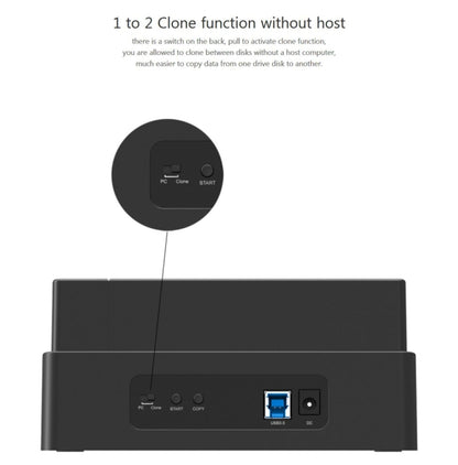 ORICO 6638US3-C 3-bay USB 3.0 Type-B to SATA External Hard Disk Box Storage Case Hard Disk Docking Station / Duplicator for 2.5 inch / 3.5 inch SATA HDD / SSD - HDD Enclosure by ORICO | Online Shopping UK | buy2fix