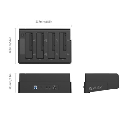 ORICO 6648US3-C-V1 4-bay USB 3.0 Type-B to SATA External Hard Disk Box Storage Case Hard Disk Docking Station / Duplicator for 2.5 inch / 3.5 inch SATA HDD / SSD - HDD Enclosure by ORICO | Online Shopping UK | buy2fix