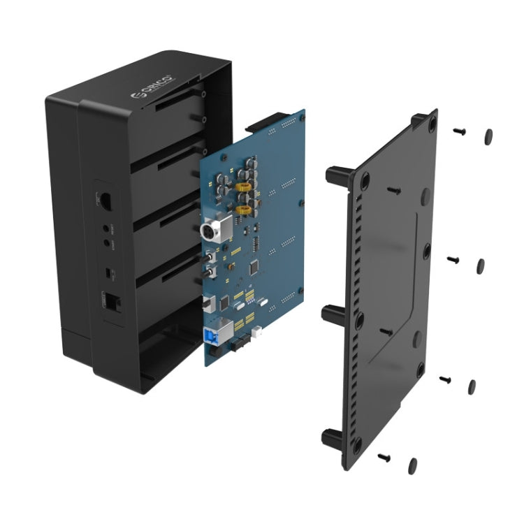 ORICO 6648US3-C-V1 4-bay USB 3.0 Type-B to SATA External Hard Disk Box Storage Case Hard Disk Docking Station / Duplicator for 2.5 inch / 3.5 inch SATA HDD / SSD - HDD Enclosure by ORICO | Online Shopping UK | buy2fix