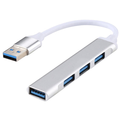 A-809 4 x USB 3.0 to USB 3.0 Aluminum Alloy HUB Adapter (Silver) - Computer & Networking by buy2fix | Online Shopping UK | buy2fix