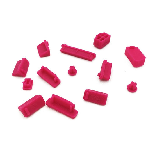 13 in 1 Universal Silicone Anti-Dust Plugs for Laptop(Rose Red) by buy2fix