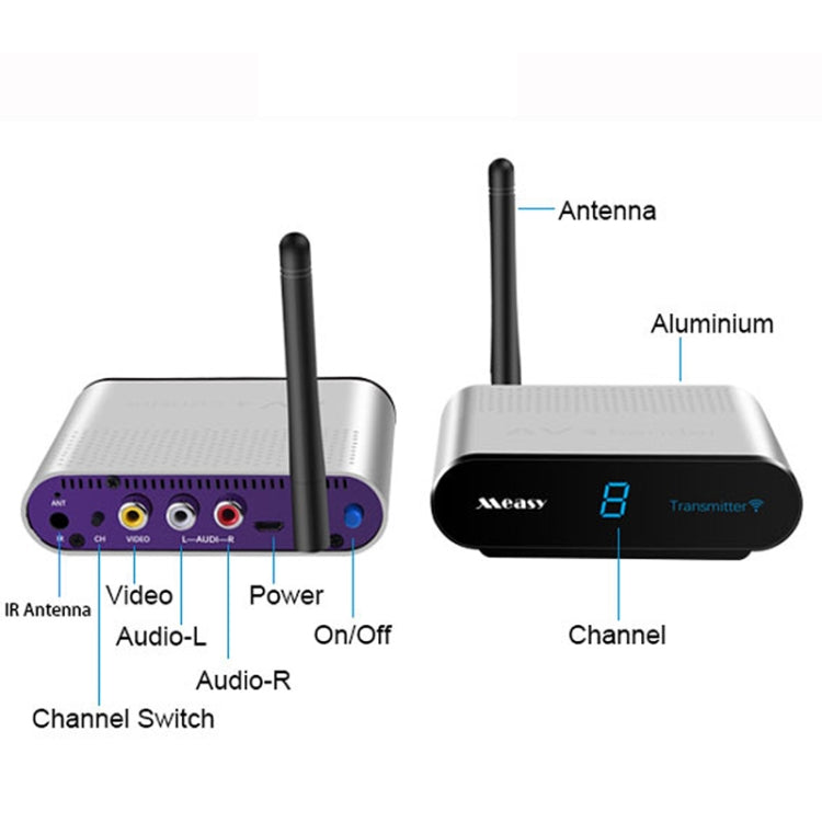 Measy AV220 2.4GHz Wireless Audio / Video Transmitter and Receiver, Transmission Distance: 200m, UK Plug - Set Top Box & Accessories by Measy | Online Shopping UK | buy2fix