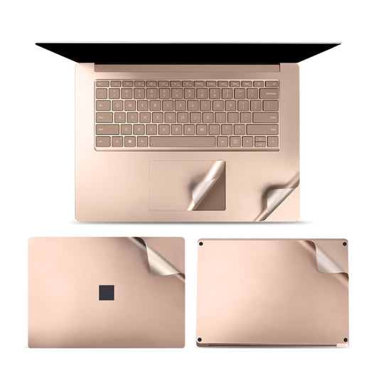 4 in 1 Notebook Shell Protective Film Sticker Set for Microsoft Surface Laptop 3 15 inch (Gold) by buy2fix