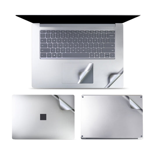 4 in 1 Notebook Shell Protective Film Sticker Set for Microsoft Surface Laptop 3 15 inch (Silver) by buy2fix
