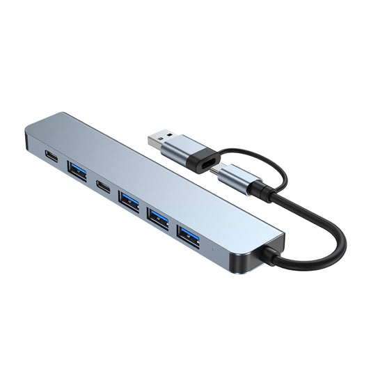 BYL-2217TU 7 in 1 USB 3.0 and Type-C / USB-C to USB 3.0 USB 2.0 HUB Adapter by buy2fix