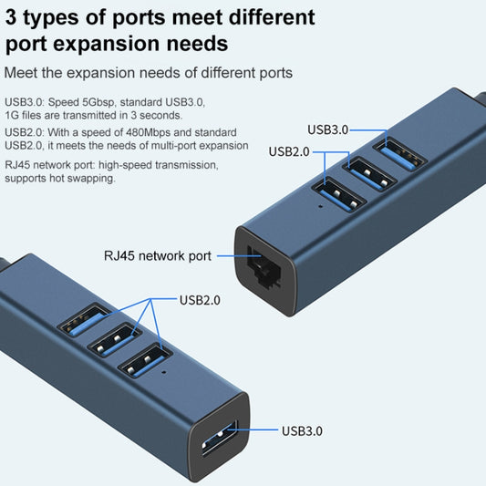 RDS 6307-2 USB to USB3.0 + Triple USB2.0 4 in 1 HUB Adapter by buy2fix