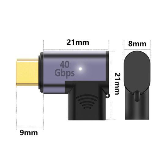 100W USB-C / Type-C Male to Female Elbow Magnetic Charging Adapter by buy2fix