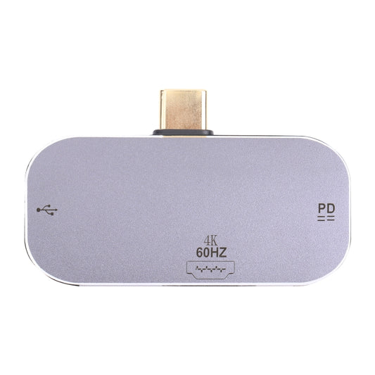 3 in 1 USB-C / Type-C Male to USB-C / Type-C Charging + USB + 4K 60Hz HDMI Female Adapter by buy2fix