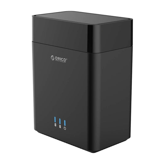 ORICO DS200C3 3.5 inch 2 Bay Magnetic-type USB-C / Type-C Hard Drive Enclosure with Blue LED Indicator(Black) by ORICO