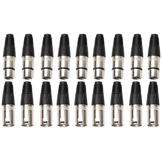 10 Pairs 3 Pin XLR Plug Male + Female Jack Mic Jack Plug Socket Connector by buy2fix