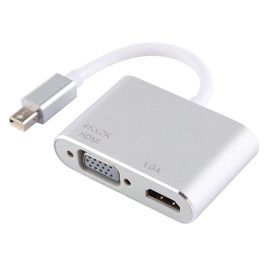2 in 1 4Kx2K Mini DisplayPort to VGA & HDMI Adapter (Silver) by buy2fix