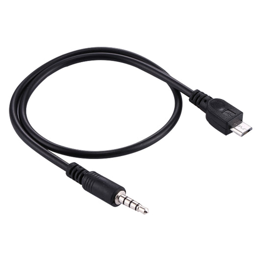3.5mm Male to Micro USB Male Audio AUX Cable, Length: about 40cm(Black) by buy2fix