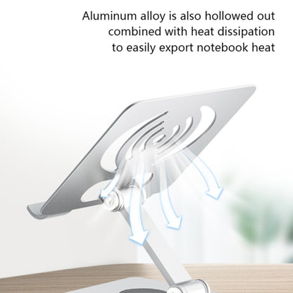 L-14 Aluminum Alloy Foldable Rotating Laptop/Tablet Stand(Silver) - Computer & Networking by buy2fix | Online Shopping UK | buy2fix