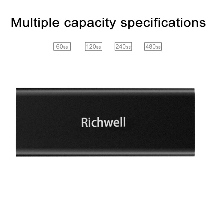 Richwell SSD R280-SSD-60GB 60GB Mobile Hard Disk Drive for Desktop PC(Black) - Computer & Networking by Richwell | Online Shopping UK | buy2fix