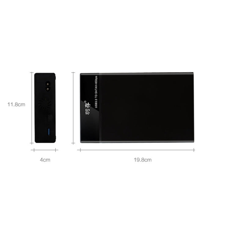 Universal SATA 2.5 / 3.5 inch USB3.0 Interface External Solid State Drive Enclosure for Laptops / Desktop Computers, The Maximum Support Capacity: 10TB by buy2fix