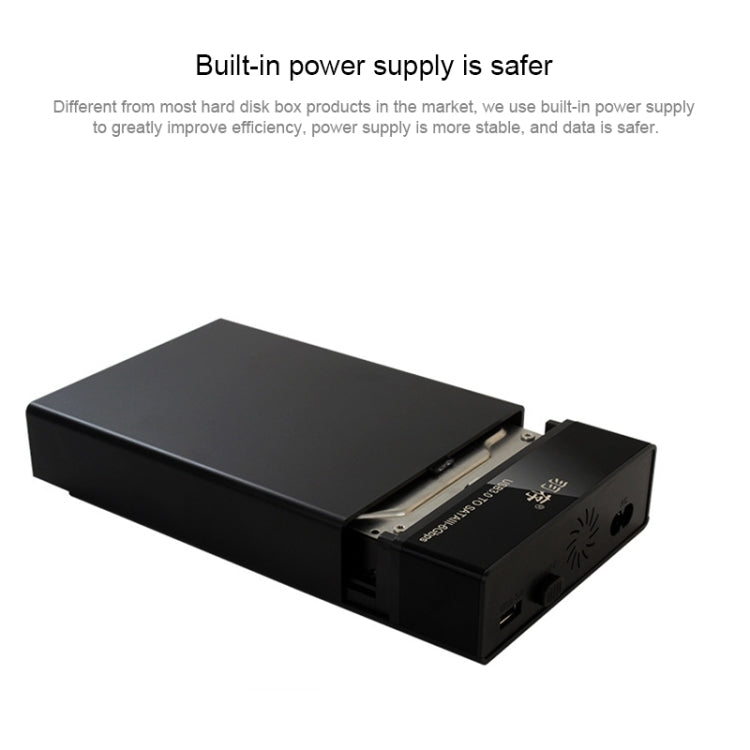 Universal SATA 2.5 / 3.5 inch USB3.0 Interface External Solid State Drive Enclosure for Laptops / Desktop Computers, The Maximum Support Capacity: 10TB by buy2fix