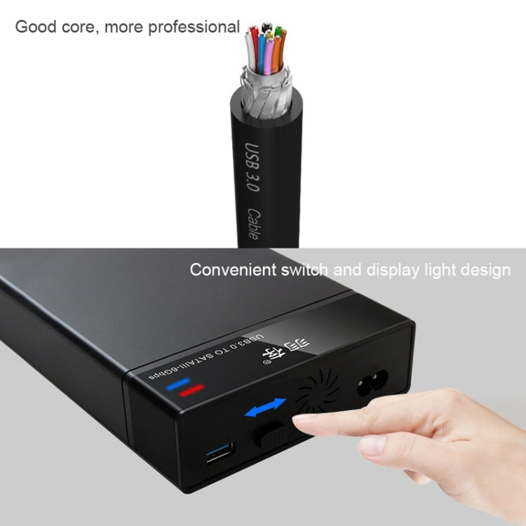 Universal SATA 2.5 / 3.5 inch USB3.0 Interface External Solid State Drive Enclosure for Laptops / Desktop Computers, The Maximum Support Capacity: 10TB by buy2fix