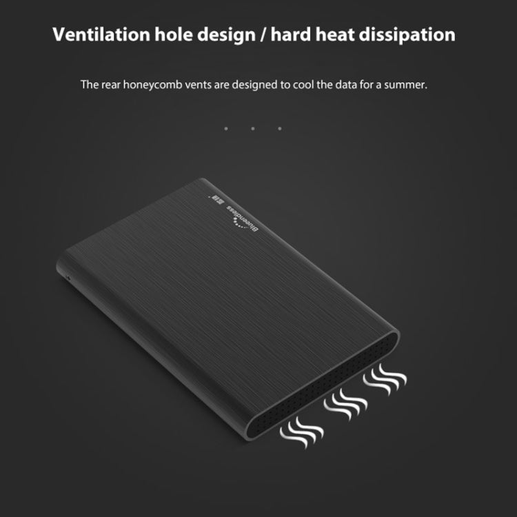 Blueendless U23Q SATA 2.5 inch Micro B Interface HDD Enclosure with USB-C / Type-C to USB 3.0 Cable, Support Thickness: 1cm or less by buy2fix