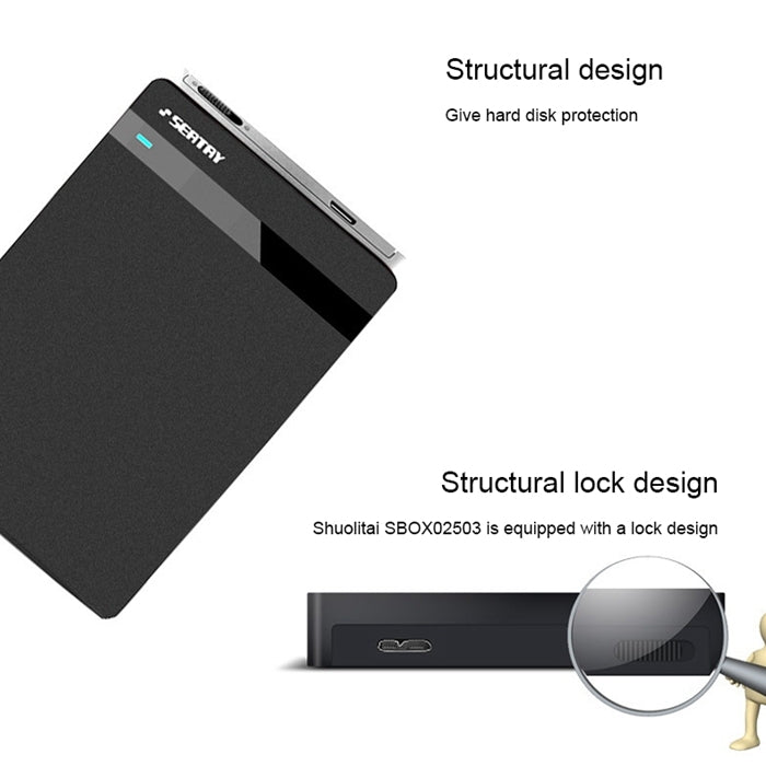 SEATAY HD213 Tool Free Screwless SATA 2.5 inch USB 3.0 Interface HDD Enclosure, The Maximum Support Capacity: 2TB(White) by buy2fix