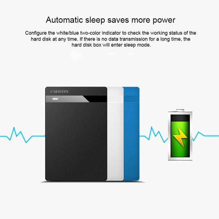 SEATAY HD213 Tool Free Screwless SATA 2.5 inch USB 3.0 Interface HDD Enclosure, The Maximum Support Capacity: 2TB(White) by buy2fix