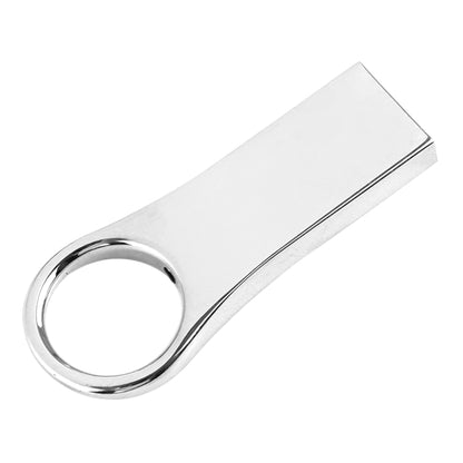 eekoo 16GB USB 2.0 Waterproof Shockproof Metal Ring Shape U Disk Flash Memory Card (Silver) - USB Flash Drives by eekoo | Online Shopping UK | buy2fix