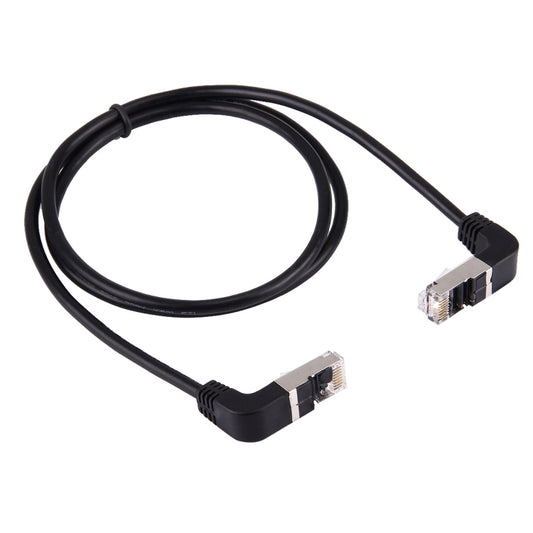 1m RJ45 Male Bent Down to RJ45 Male Bent Down Network LAN Cable by buy2fix