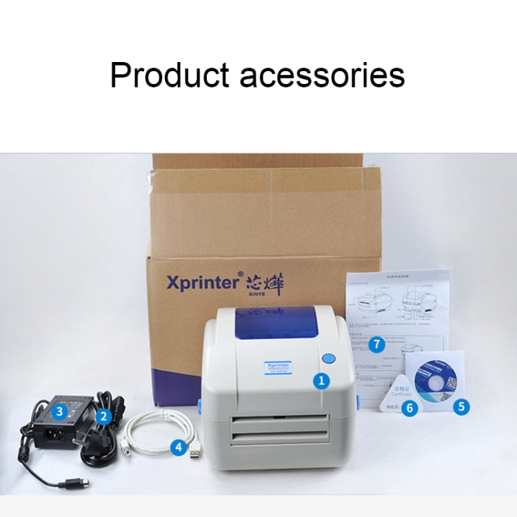 Xprinter XP-460B USB Port Thermal Automatic Calibration Barcode Printer - Consumer Electronics by Xprinter | Online Shopping UK | buy2fix