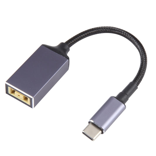 USB-C / Type-C Male to Big Square USB Plug Female Nylon Braided Adapter Cable for Lenovo Thinkpad/ThinkBook/Xiaoxin by buy2fix