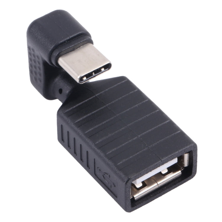 USB-C / Type-C Male to USB 2.0 Female U-shaped Elbow OTG Adapter - Computer & Networking by buy2fix | Online Shopping UK | buy2fix