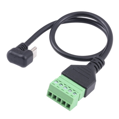 U-shaped Elbow USB-C / Type-C Male to 5 Pin Green Pluggable Terminal Solder-free Connector Cable - Computer & Networking by buy2fix | Online Shopping UK | buy2fix