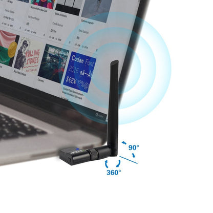 EDUP EP-AC1635 600Mbps Dual Band Wireless 11AC USB Ethernet Adapter 2dBi Antenna for Laptop / PC(Black) -  by EDUP | Online Shopping UK | buy2fix