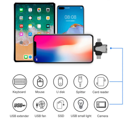 3 In 1 OTG Adapter (Silver) by buy2fix