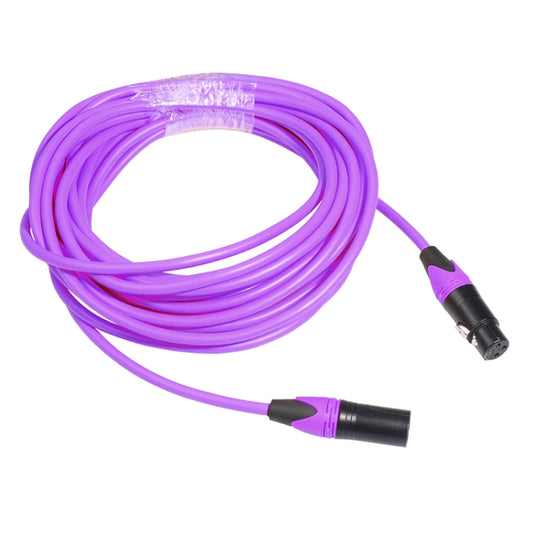 XRL Male to Female Microphone Mixer Audio Cable, Length: 5m (Purple) by buy2fix