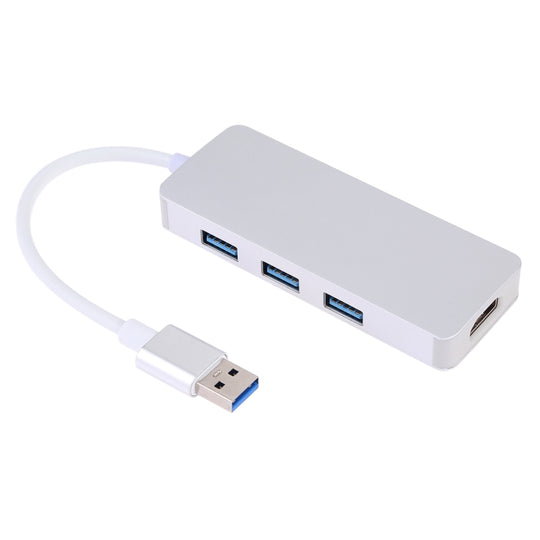 Adaptateur 4 en 1 USB 3.0 vers 3 x USB 3.0 + HDMI (argent)