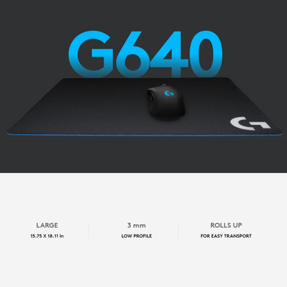 Logitech G640 Cloth Soft E-sport Gaming Mouse Pad, Size: 46 x 40cm (Black) - Mouse Pads by Logitech | Online Shopping UK | buy2fix