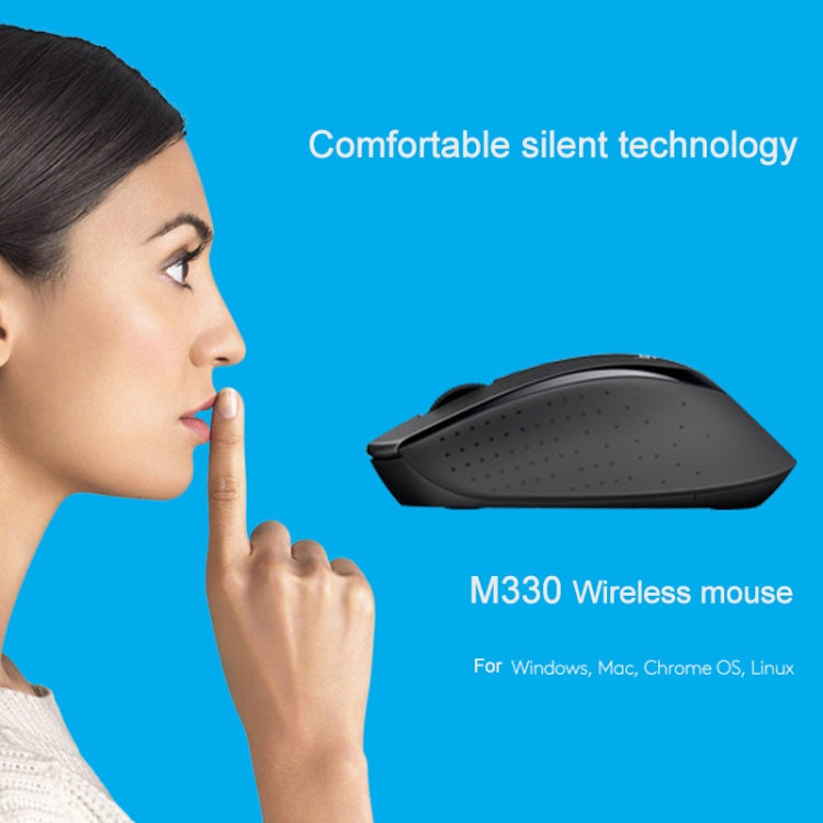 Logitech M330 Wireless Optical Mute Mouse with Micro USB Receiver (Black) - Computer & Networking by Logitech | Online Shopping UK | buy2fix