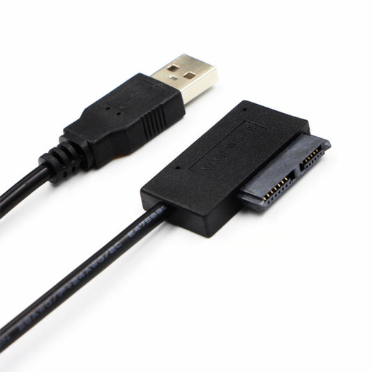 Professional USB 2.0 to 7+6Pin Slimline SATA Cable Adapter Indicator by buy2fix