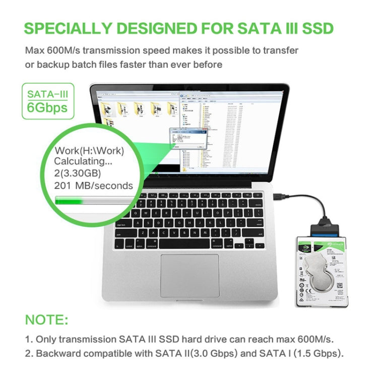 Professional SATA to USB 3.0 Cable Adapter 2.5 inch SSD Hard Drive Expanding Connector -  by buy2fix | Online Shopping UK | buy2fix