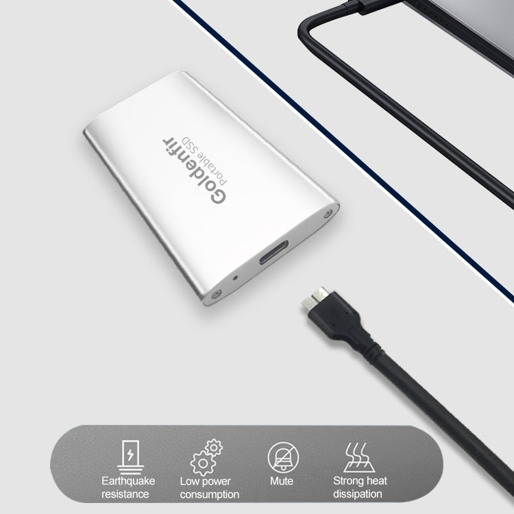 Goldenfir NGFF to Micro USB 3.0 Portable Solid State Drive, Capacity: 256GB(Silver) - Computer & Networking by Goldenfir | Online Shopping UK | buy2fix